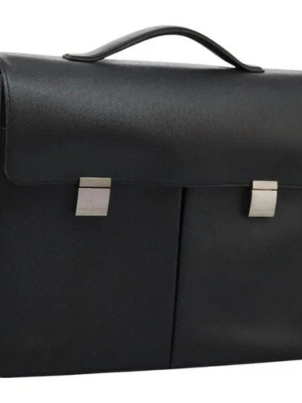 LOUIS VUITTON Taiga Serviette Kazan Business Bag Ardoise M30802 LV Auth nb348